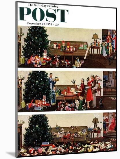 "Christmas Morning" Saturday Evening Post Cover, December 27, 1958-Ben Kimberly Prins-Mounted Giclee Print
