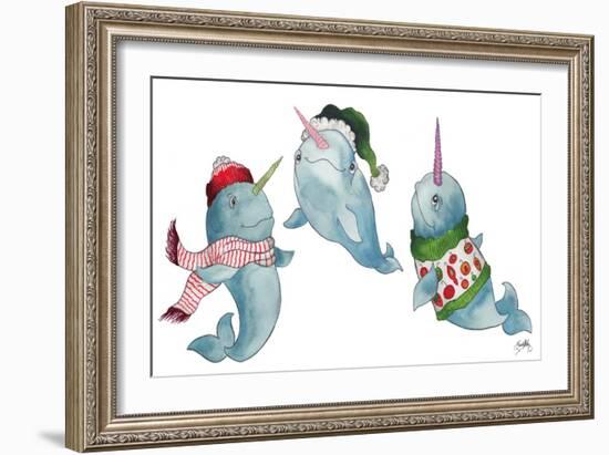 Christmas Narwhals-Elizabeth Medley-Framed Art Print