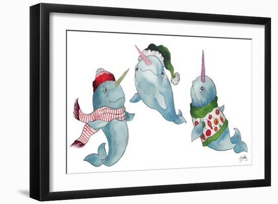 Christmas Narwhals-Elizabeth Medley-Framed Art Print