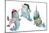 Christmas Narwhals-Elizabeth Medley-Mounted Art Print