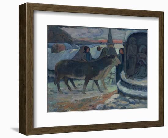 Christmas Night (The Blessing of the Oxe), 1902-1903-Paul Gauguin-Framed Giclee Print