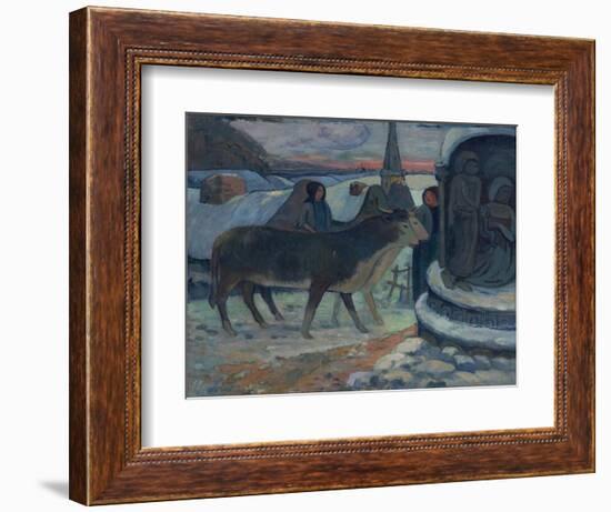 Christmas Night (The Blessing of the Oxe), 1902-1903-Paul Gauguin-Framed Giclee Print