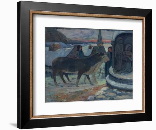 Christmas Night (The Blessing of the Oxe), 1902-1903-Paul Gauguin-Framed Giclee Print