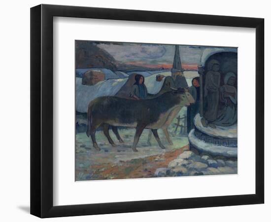 Christmas Night (The Blessing of the Oxe), 1902-1903-Paul Gauguin-Framed Giclee Print