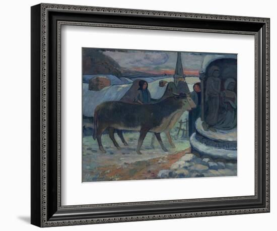 Christmas Night (The Blessing of the Oxe), 1902-1903-Paul Gauguin-Framed Giclee Print