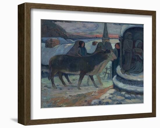 Christmas Night (The Blessing of the Oxe), 1902-1903-Paul Gauguin-Framed Giclee Print