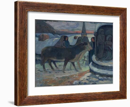 Christmas Night (The Blessing of the Oxe), 1902-1903-Paul Gauguin-Framed Giclee Print