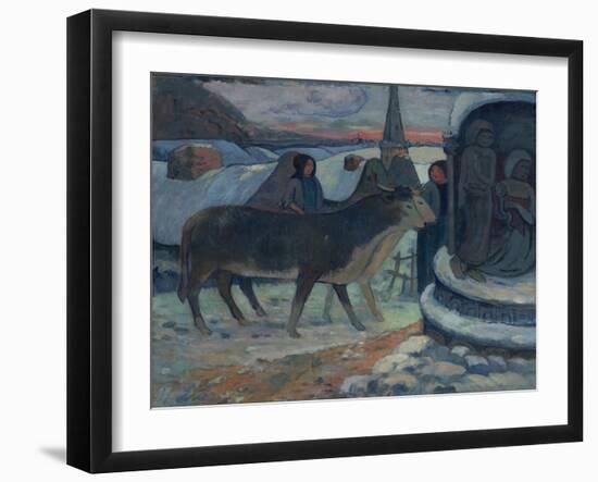 Christmas Night (The Blessing of the Oxe), 1902-1903-Paul Gauguin-Framed Giclee Print