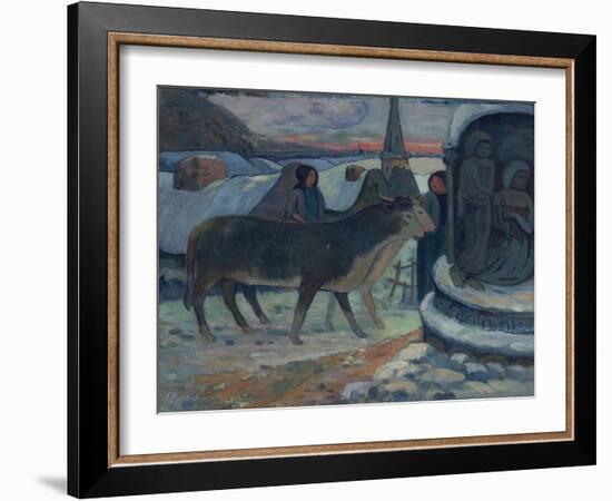 Christmas Night (The Blessing of the Oxe), 1902-1903-Paul Gauguin-Framed Giclee Print