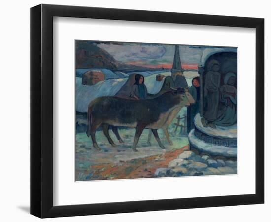 Christmas Night (The Blessing of the Oxen)-Paul Gauguin-Framed Giclee Print