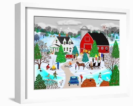 Christmas on the Farm-Mark Frost-Framed Giclee Print