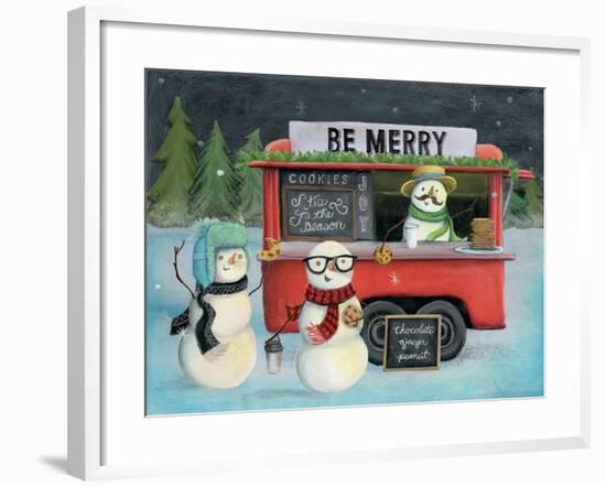 Christmas on Wheels III Light-Mary Urban-Framed Art Print