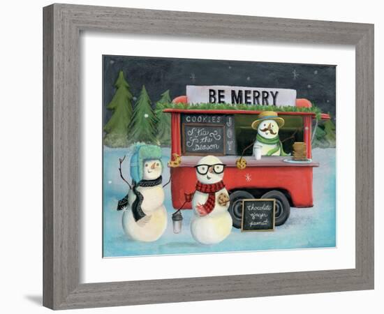 Christmas on Wheels III Light-Mary Urban-Framed Art Print