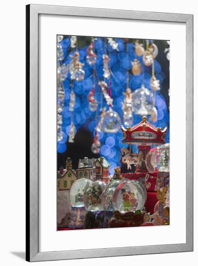 Christmas Ornaments for Sale in the Verona Christmas Market, Italy.-Jon Hicks-Framed Photographic Print