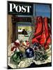 "Christmas Ornaments," Saturday Evening Post Cover, December 18, 1943-John Atherton-Mounted Giclee Print