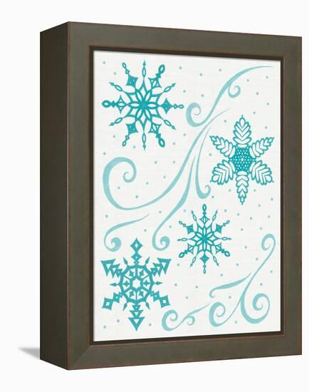 Christmas Otomi Tile I-Elyse DeNeige-Framed Stretched Canvas