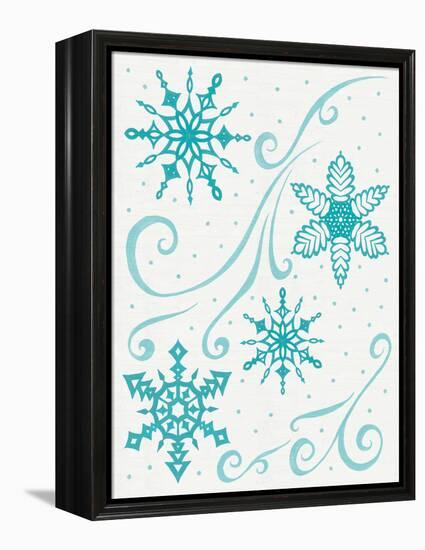 Christmas Otomi Tile I-Elyse DeNeige-Framed Stretched Canvas