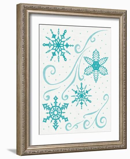 Christmas Otomi Tile I-Elyse DeNeige-Framed Art Print