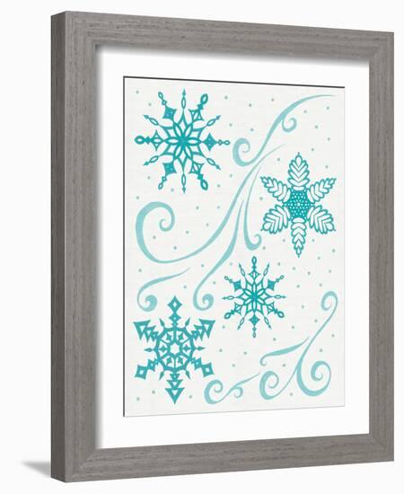 Christmas Otomi Tile I-Elyse DeNeige-Framed Art Print