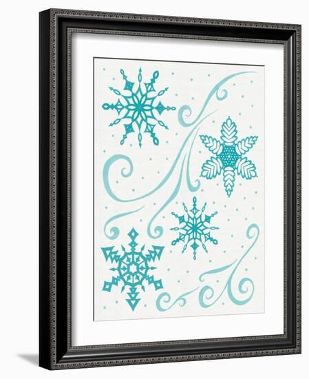 Christmas Otomi Tile I-Elyse DeNeige-Framed Art Print