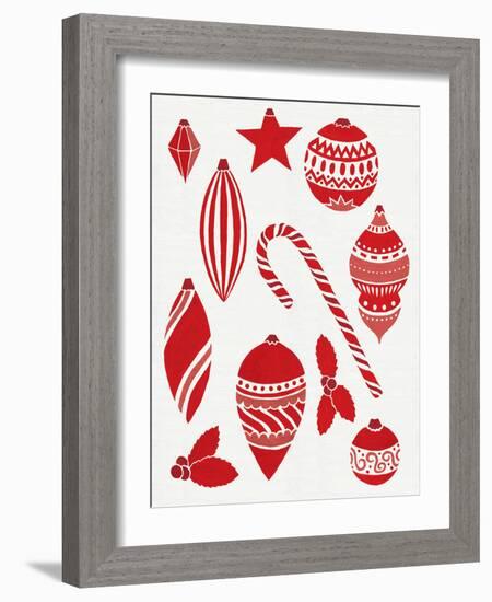 Christmas Otomi Tile III-Elyse DeNeige-Framed Art Print