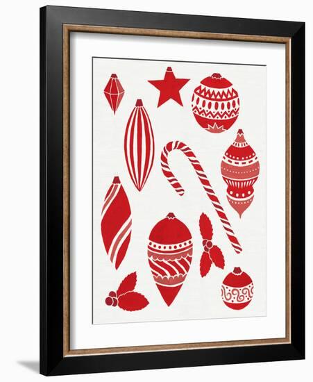 Christmas Otomi Tile III-Elyse DeNeige-Framed Art Print