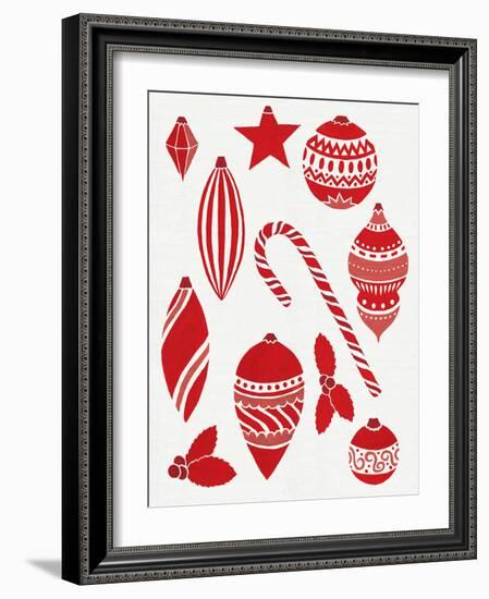 Christmas Otomi Tile III-Elyse DeNeige-Framed Art Print