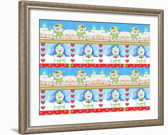 Christmas Pattern 2-Valarie Wade-Framed Giclee Print