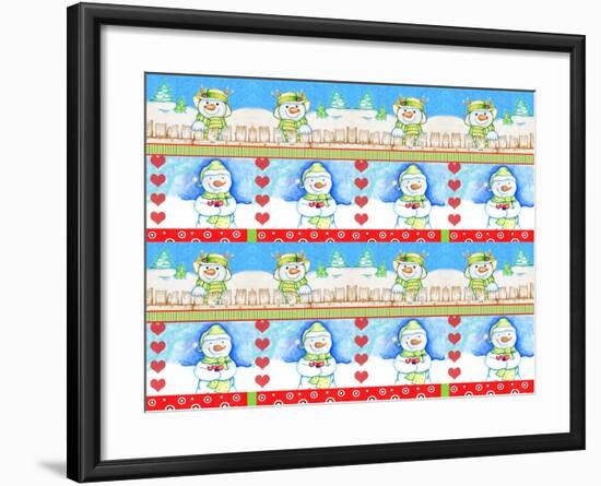 Christmas Pattern 2-Valarie Wade-Framed Giclee Print