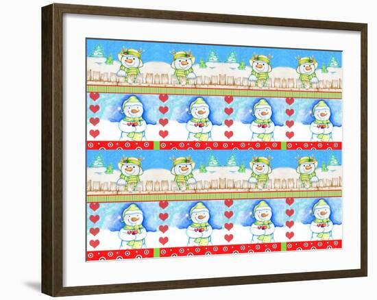 Christmas Pattern 2-Valarie Wade-Framed Giclee Print