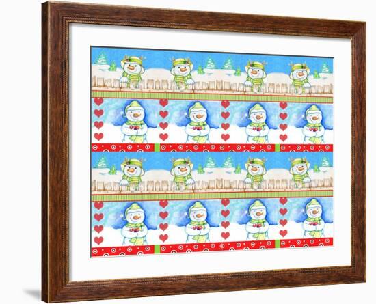 Christmas Pattern 2-Valarie Wade-Framed Giclee Print