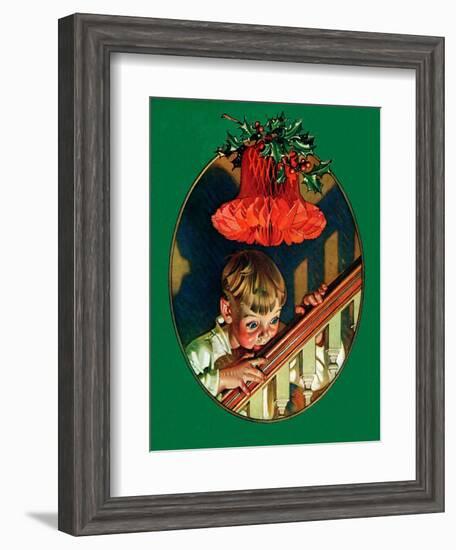 "Christmas Peek,"December 23, 1939-Joseph Christian Leyendecker-Framed Giclee Print