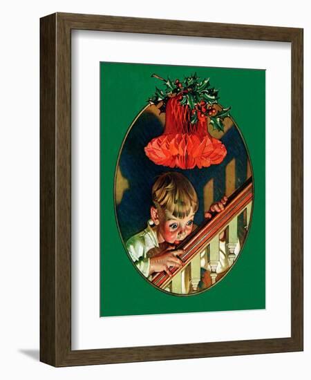 "Christmas Peek,"December 23, 1939-Joseph Christian Leyendecker-Framed Giclee Print