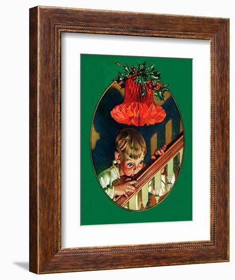 "Christmas Peek,"December 23, 1939-Joseph Christian Leyendecker-Framed Giclee Print