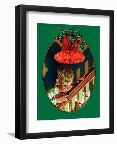 "Christmas Peek,"December 23, 1939-Joseph Christian Leyendecker-Framed Giclee Print