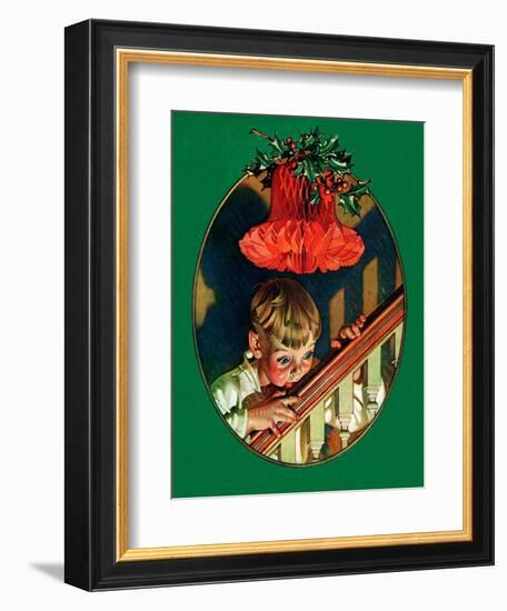 "Christmas Peek,"December 23, 1939-Joseph Christian Leyendecker-Framed Giclee Print