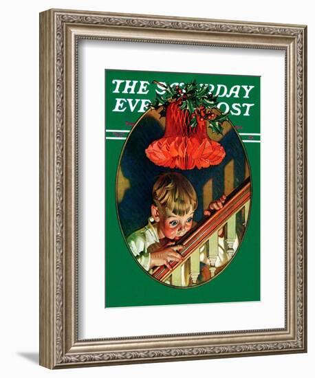 "Christmas Peek," Saturday Evening Post Cover, December 23, 1939-Joseph Christian Leyendecker-Framed Giclee Print