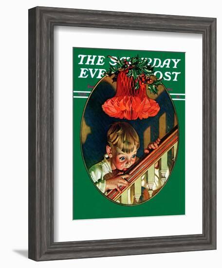 "Christmas Peek," Saturday Evening Post Cover, December 23, 1939-Joseph Christian Leyendecker-Framed Giclee Print