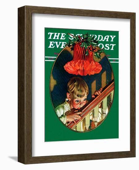 "Christmas Peek," Saturday Evening Post Cover, December 23, 1939-Joseph Christian Leyendecker-Framed Giclee Print