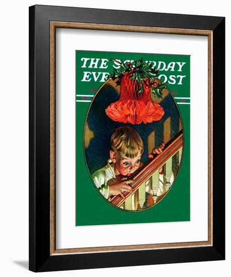 "Christmas Peek," Saturday Evening Post Cover, December 23, 1939-Joseph Christian Leyendecker-Framed Giclee Print