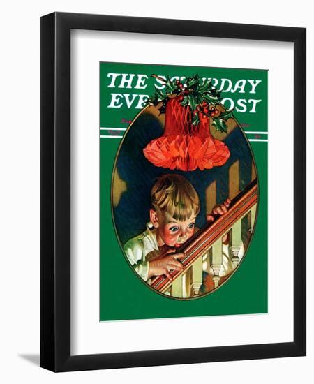 "Christmas Peek," Saturday Evening Post Cover, December 23, 1939-Joseph Christian Leyendecker-Framed Giclee Print