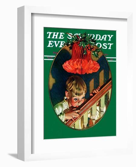 "Christmas Peek," Saturday Evening Post Cover, December 23, 1939-Joseph Christian Leyendecker-Framed Giclee Print