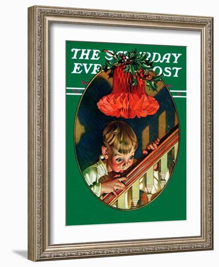 "Christmas Peek," Saturday Evening Post Cover, December 23, 1939-Joseph Christian Leyendecker-Framed Giclee Print