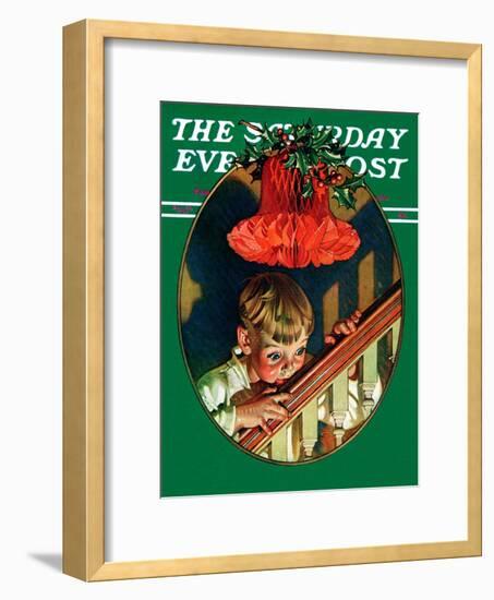 "Christmas Peek," Saturday Evening Post Cover, December 23, 1939-Joseph Christian Leyendecker-Framed Giclee Print