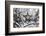 Christmas pendant in the snow, still life-Andrea Haase-Framed Photographic Print