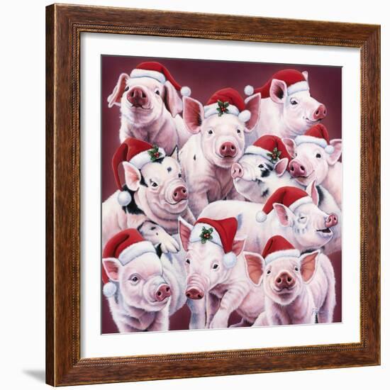 Christmas Piggies-Jenny Newland-Framed Giclee Print