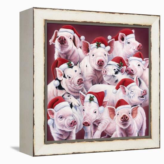 Christmas Piggies-Jenny Newland-Framed Premier Image Canvas
