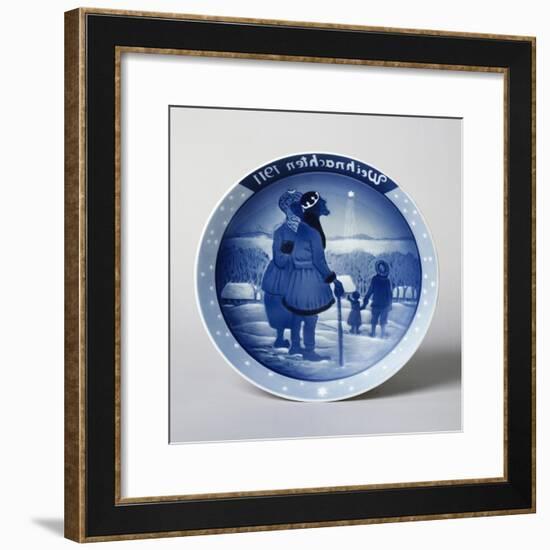 Christmas Plate, 1911, Ceramic, Rosenthal Manufacture, Selb, Bavaria, Germany-null-Framed Giclee Print