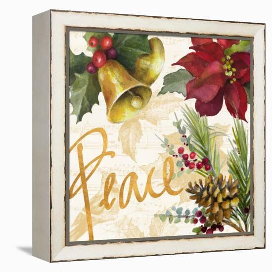 Christmas Poinsettia II-Lanie Loreth-Framed Stretched Canvas