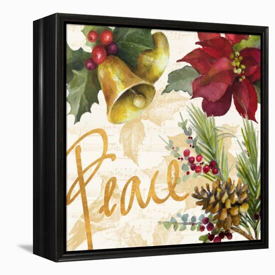 Christmas Poinsettia II-Lanie Loreth-Framed Stretched Canvas